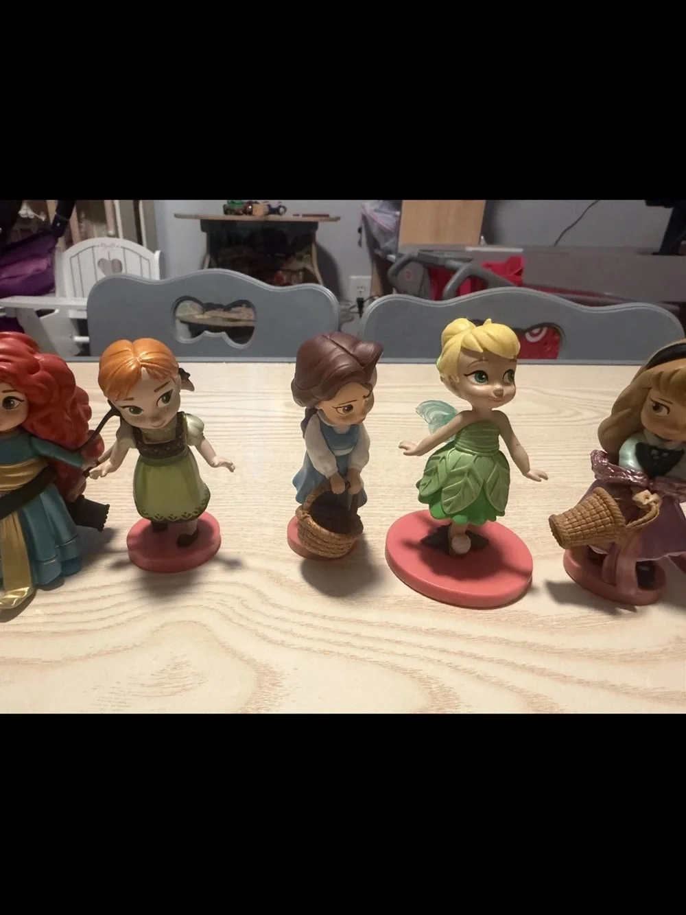 Disney Animators Collection Mini Princess Figures 3” Toddler Dolls PVC Lot Of 19